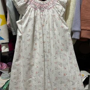 Floral White Cotton dress